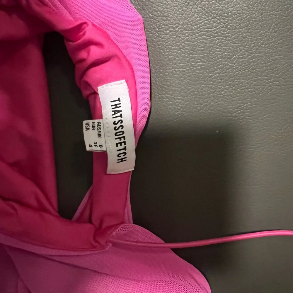 Pink Ruched Mini Skirt - Picture 2 of 3
